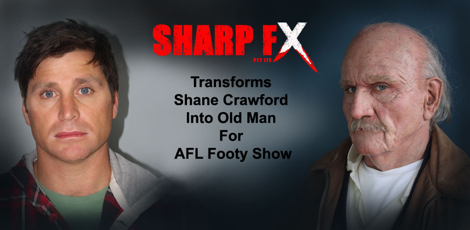 Sharp FX Creates Old Man Crawf Prosthetic Makeup
